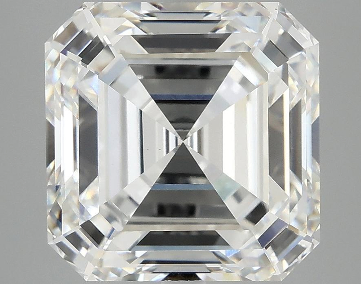 6.14 Carat Asscher Shaped Ideal Cut VVS2 IGI Certified Lab Grown Diamond