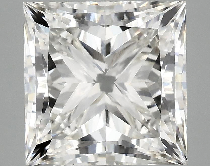 5.42 Carat Princess Shaped Ideal Cut VVS2 IGI Certified Lab Grown Diamond