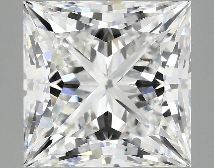 5.09 Carat Princess Shaped Ideal Cut VVS2 IGI Certified Lab Grown Diamond