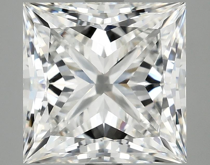 4.06 Carat Princess Shaped Ideal Cut VVS2 IGI Certified Lab Grown Diamond
