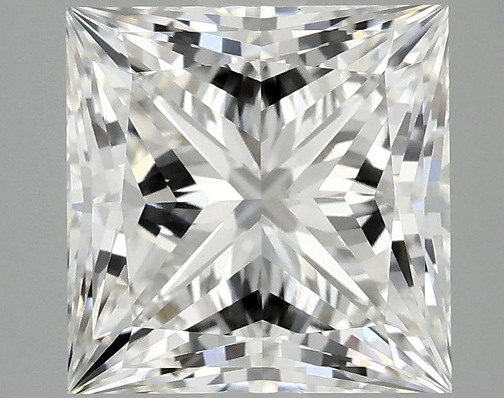 4.26 Carat Princess Shaped Ideal Cut VVS2 IGI Certified Lab Grown Diamond
