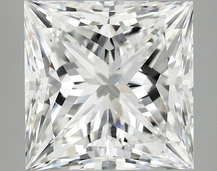 5.59 Carat Princess Shaped Ideal Cut VVS2 IGI Certified Lab Grown Diamond