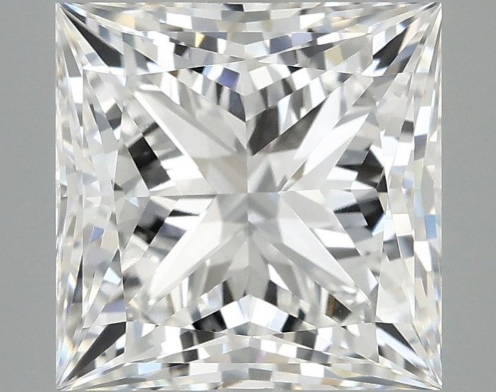 5.07 Carat Princess Shaped Ideal Cut VVS2 IGI Certified Lab Grown Diamond