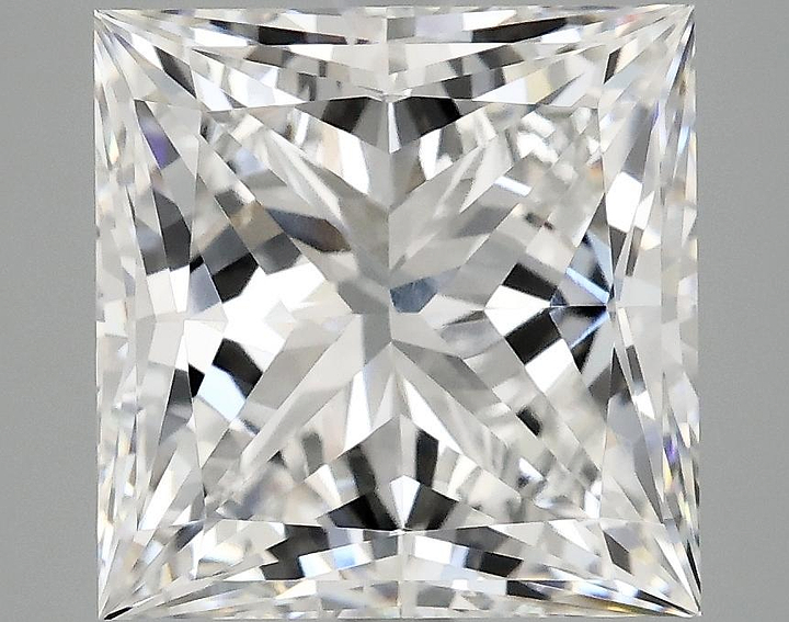 5.08 Carat Princess Shaped Ideal Cut VVS2 IGI Certified Lab Grown Diamond