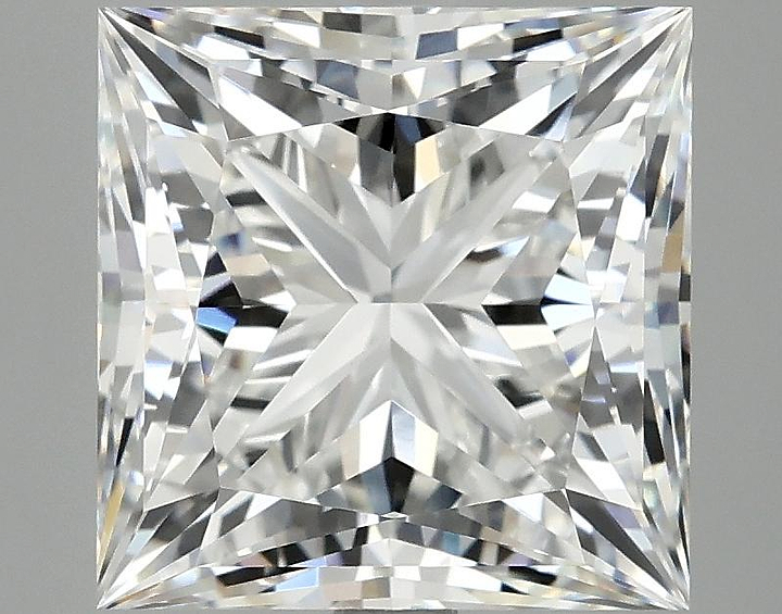 4.8 Carat Princess Shaped Ideal Cut VVS2 IGI Certified Lab Grown Diamond
