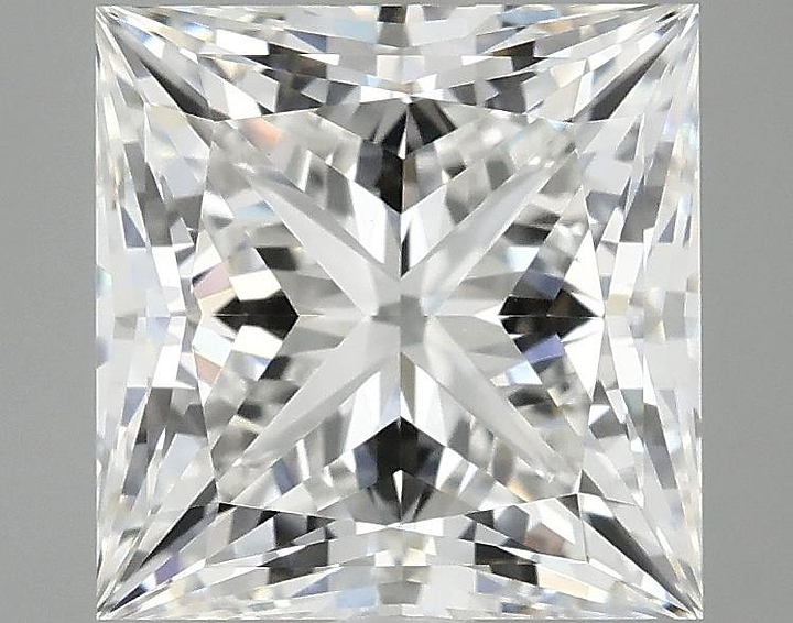 4.09 Carat Princess Shaped Ideal Cut VVS2 IGI Certified Lab Grown Diamond
