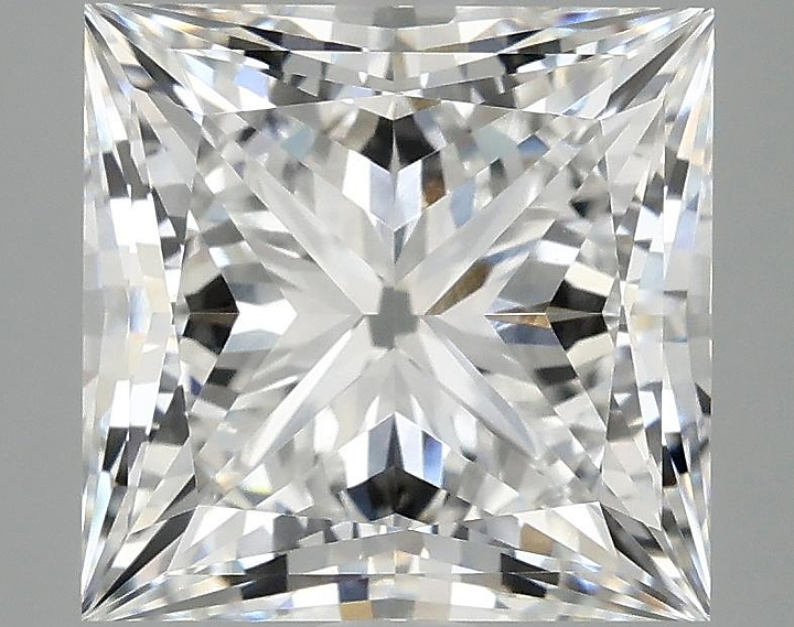 4.67 Carat Princess Shaped Ideal Cut VVS2 IGI Certified Lab Grown Diamond