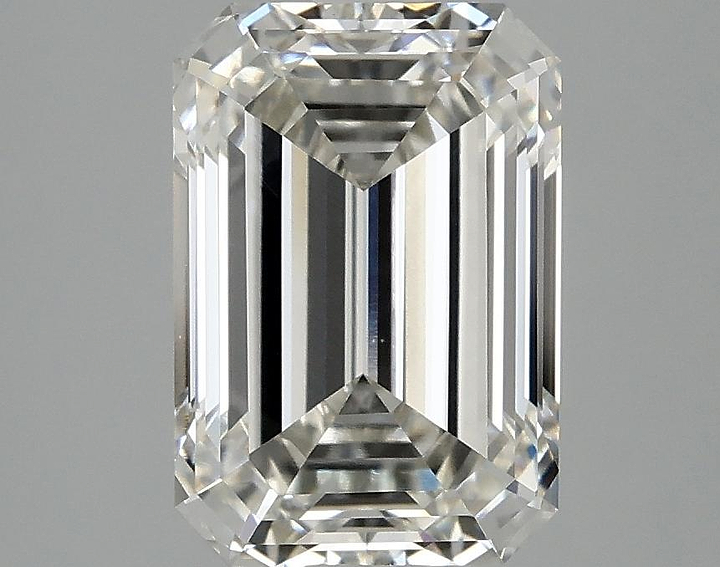 3.09 Carat Emerald Shaped Ideal Cut VVS2 IGI Certified Lab Grown Diamond