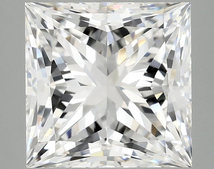 5.03 Carat Princess Shaped Ideal Cut VVS2 IGI Certified Lab Grown Diamond