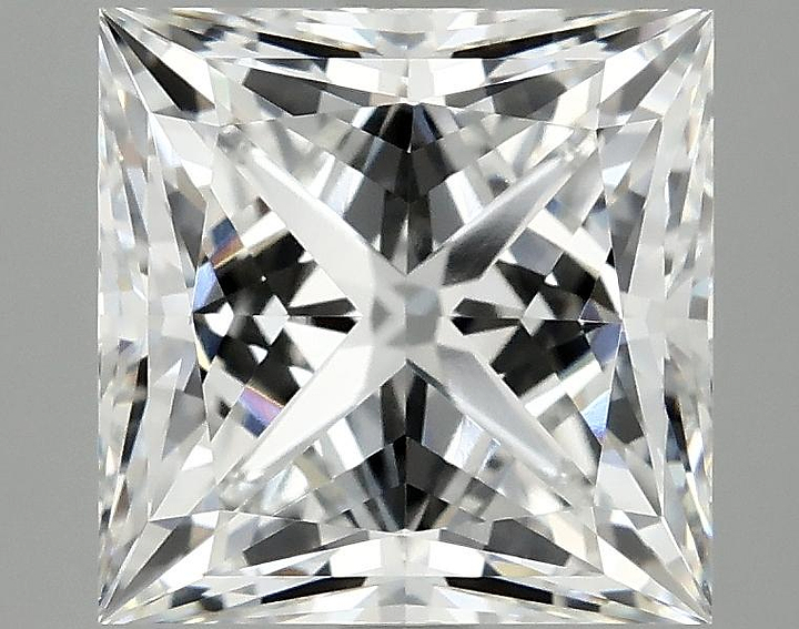4.09 Carat Princess Shaped Ideal Cut VVS2 IGI Certified Lab Grown Diamond