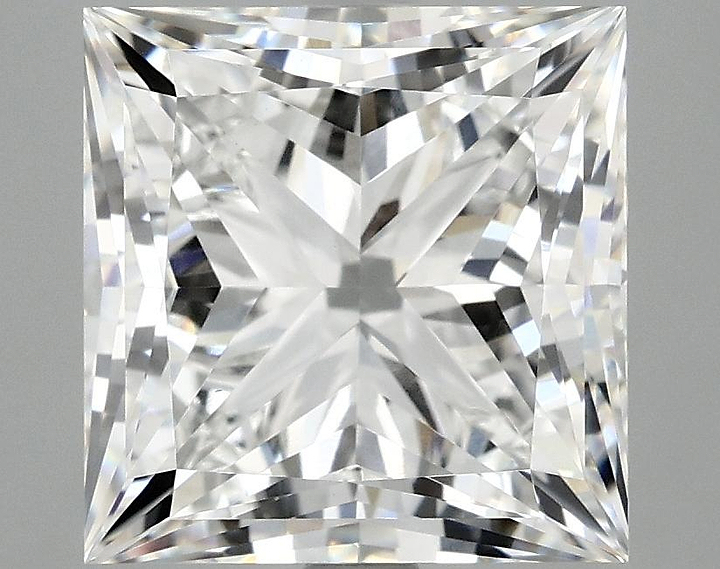 5.03 Carat Princess Shaped Ideal Cut VVS2 IGI Certified Lab Grown Diamond