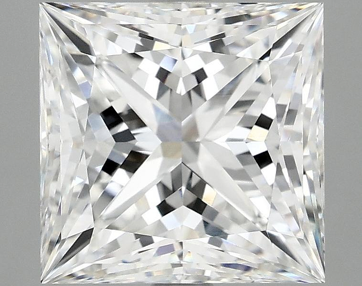 4.08 Carat Princess Shaped Ideal Cut VVS2 IGI Certified Lab Grown Diamond