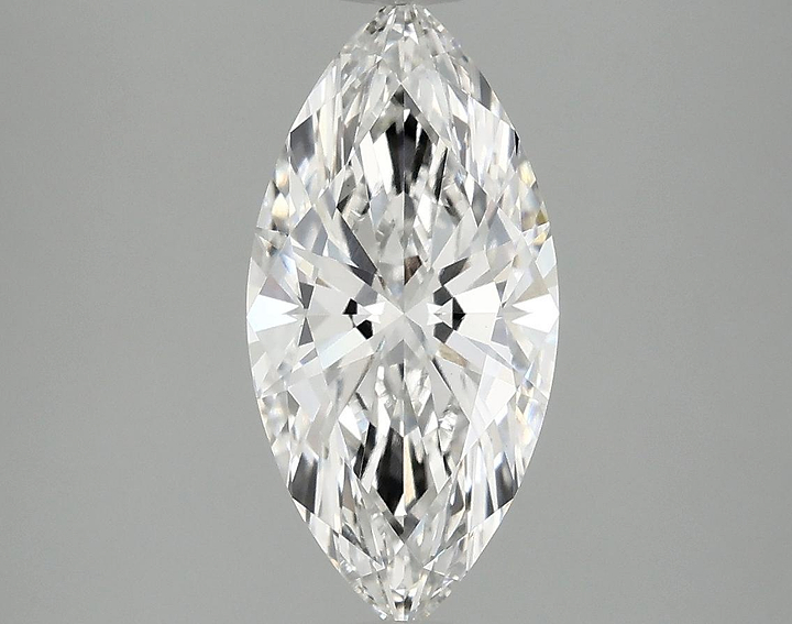 2.07 Carat Marquise Shaped Excellent Cut VVS2 IGI Certified Lab Grown Diamond