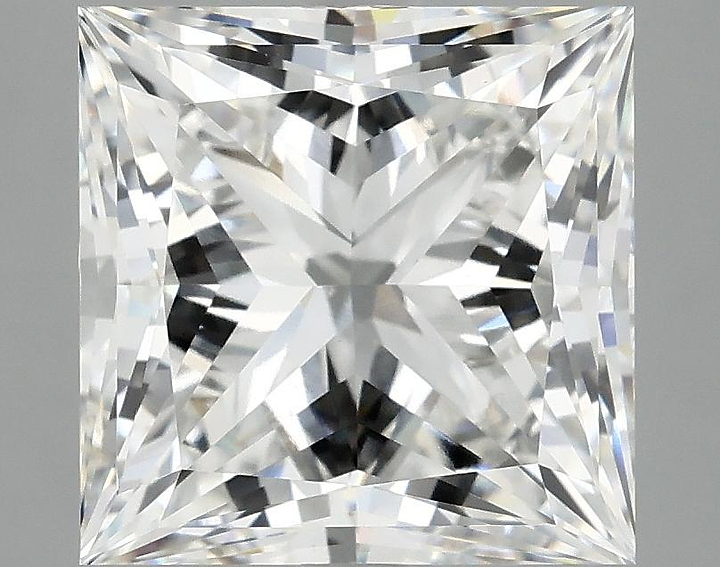 5.09 Carat Princess Shaped Ideal Cut VVS2 IGI Certified Lab Grown Diamond