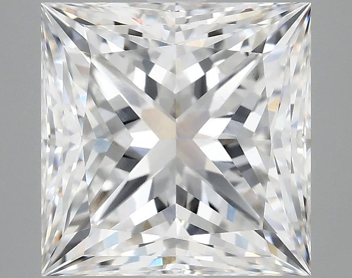 5.09 Carat Princess Shaped Ideal Cut VVS2 IGI Certified Lab Grown Diamond