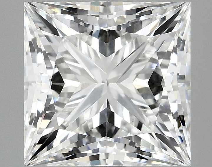 4.08 Carat Princess Shaped Ideal Cut VVS2 IGI Certified Lab Grown Diamond