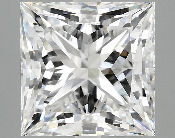 3.95 Carat Princess Shaped Ideal Cut VVS2 IGI Certified Lab Grown Diamond