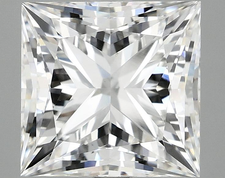 4.09 Carat Princess Shaped Ideal Cut VVS2 IGI Certified Lab Grown Diamond