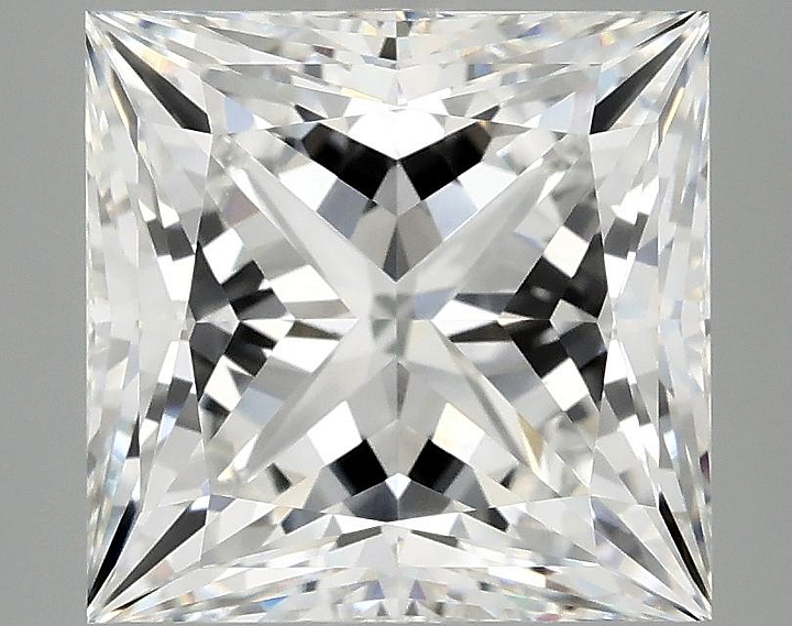 5.07 Carat Princess Shaped Ideal Cut VVS2 IGI Certified Lab Grown Diamond