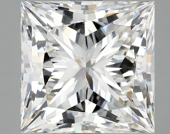 4.14 Carat Princess Shaped Ideal Cut VVS2 IGI Certified Lab Grown Diamond