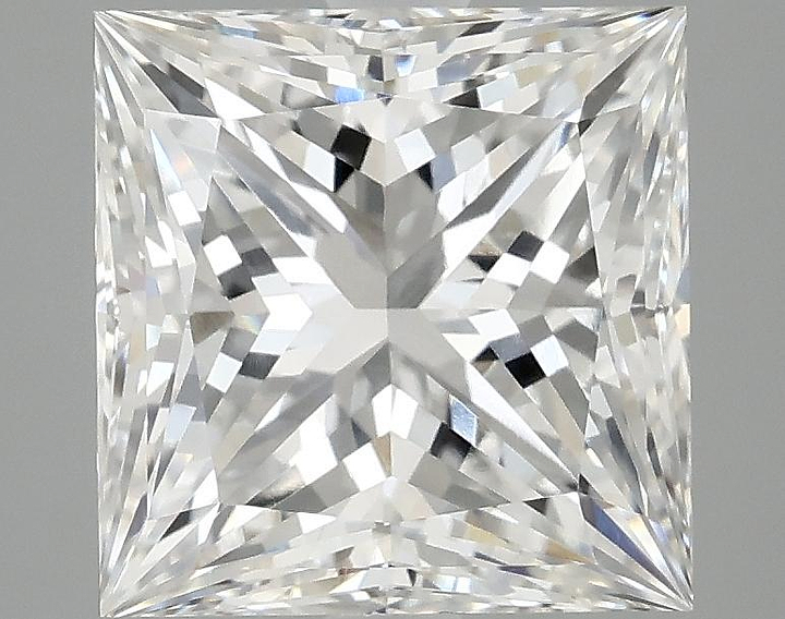 4.05 Carat Princess Shaped Ideal Cut VVS2 IGI Certified Lab Grown Diamond
