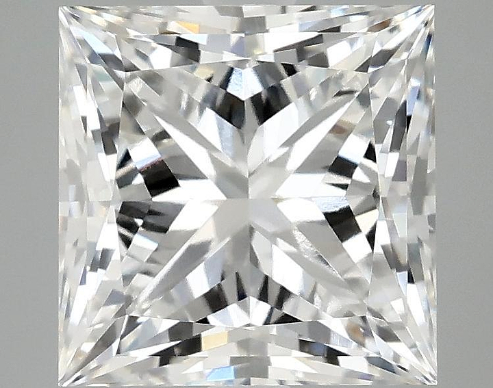 4.06 Carat Princess Shaped Ideal Cut VVS2 IGI Certified Lab Grown Diamond