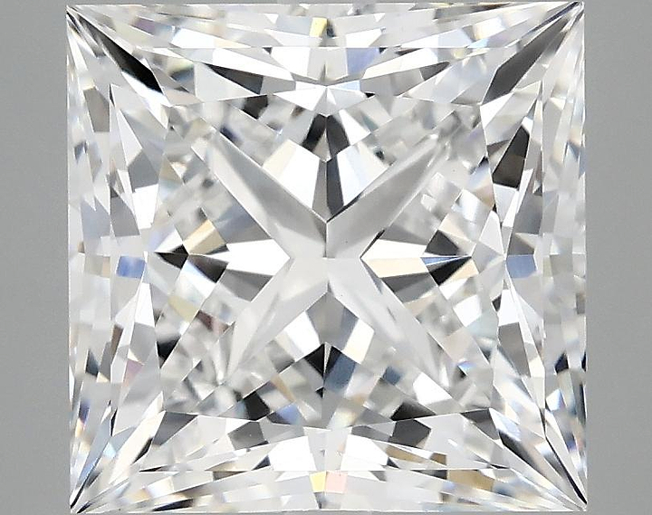 5.09 Carat Princess Shaped Ideal Cut VVS2 IGI Certified Lab Grown Diamond