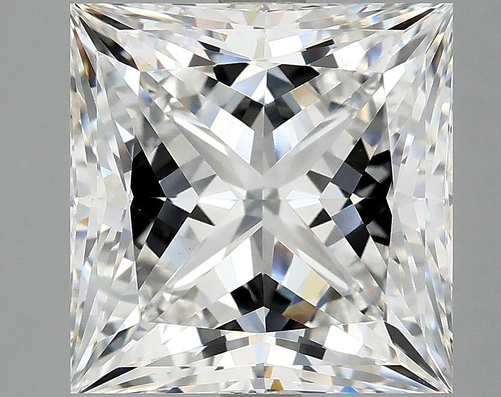 5.09 Carat Princess Shaped Ideal Cut VVS2 IGI Certified Lab Grown Diamond