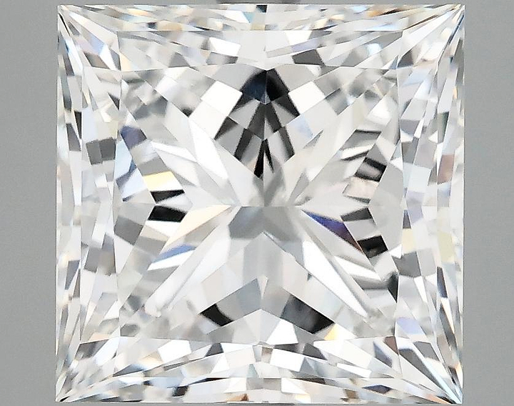 6.06 Carat Princess Shaped Ideal Cut VVS2 IGI Certified Lab Grown Diamond