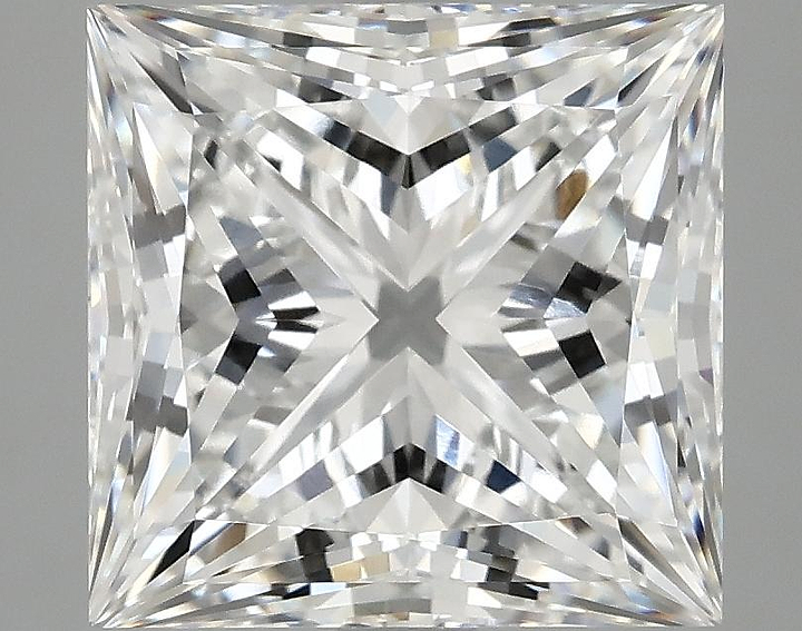 5.09 Carat Princess Shaped Ideal Cut VVS2 IGI Certified Lab Grown Diamond