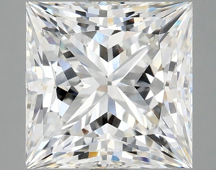 4.13 Carat Princess Shaped Ideal Cut VVS2 IGI Certified Lab Grown Diamond