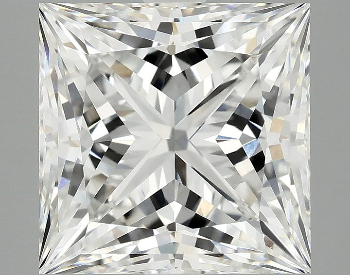 4.19 Carat Princess Shaped Ideal Cut VVS2 IGI Certified Lab Grown Diamond