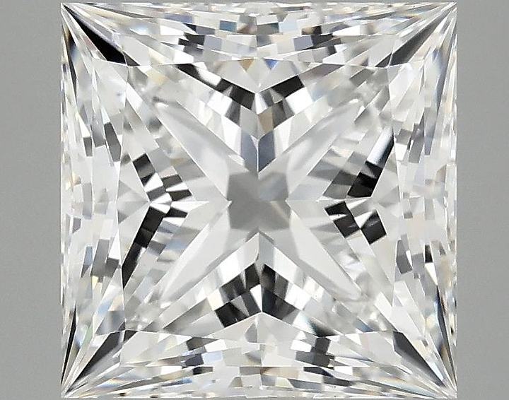 4.19 Carat Princess Shaped Ideal Cut VVS2 IGI Certified Lab Grown Diamond
