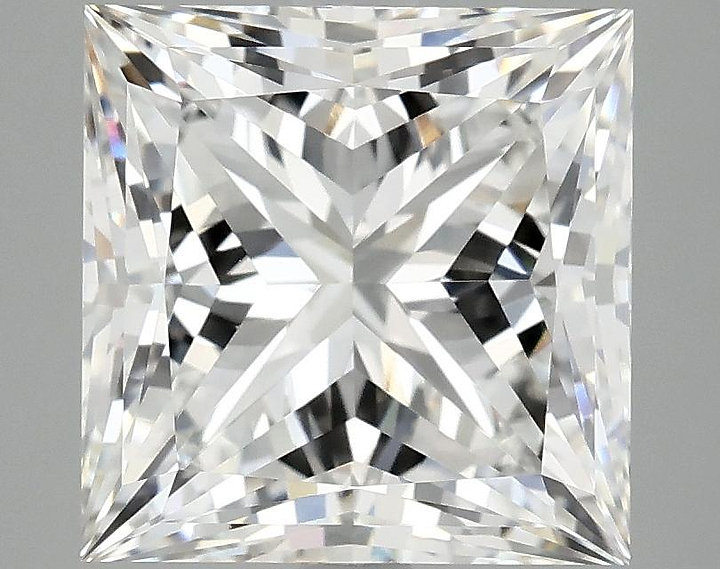 4.84 Carat Princess Shaped Ideal Cut VVS2 IGI Certified Lab Grown Diamond