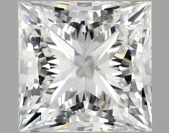 3.97 Carat Princess Shaped Ideal Cut VVS2 IGI Certified Lab Grown Diamond