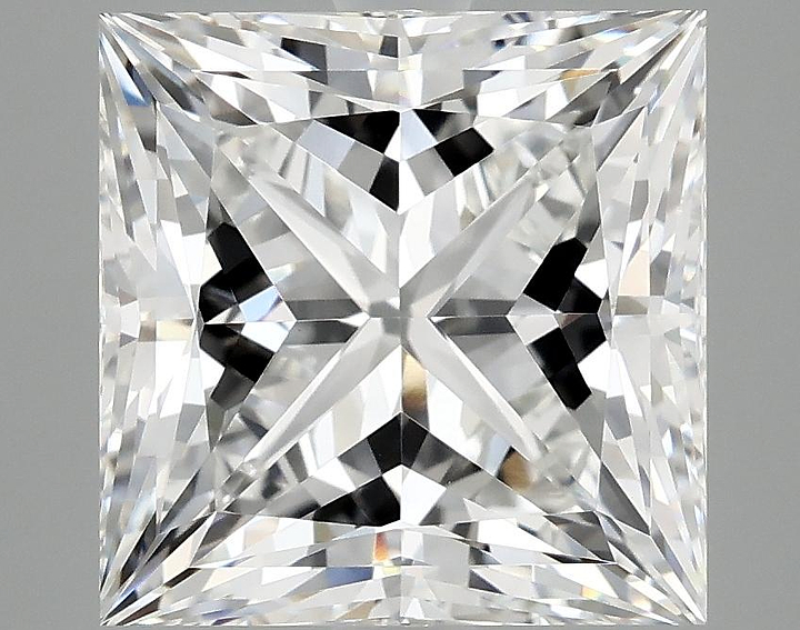 5.09 Carat Princess Shaped Ideal Cut VVS2 IGI Certified Lab Grown Diamond