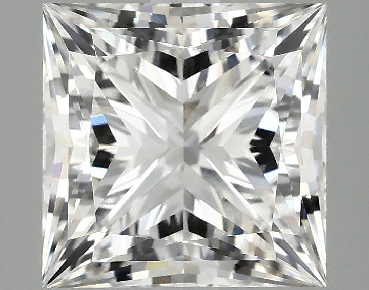 4.06 Carat Princess Shaped Ideal Cut VVS2 IGI Certified Lab Grown Diamond