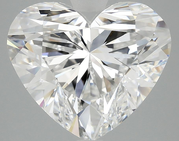 5.09 Carat Heart Shaped Ideal Cut VVS2 IGI Certified Lab Grown Diamond
