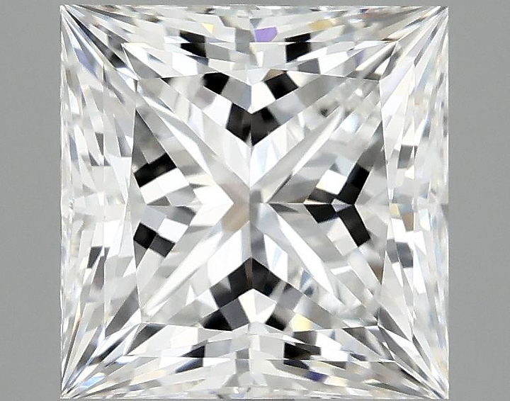 4.08 Carat Princess Shaped Ideal Cut VVS2 IGI Certified Lab Grown Diamond
