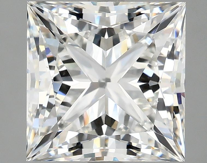4.09 Carat Princess Shaped Ideal Cut VVS2 IGI Certified Lab Grown Diamond
