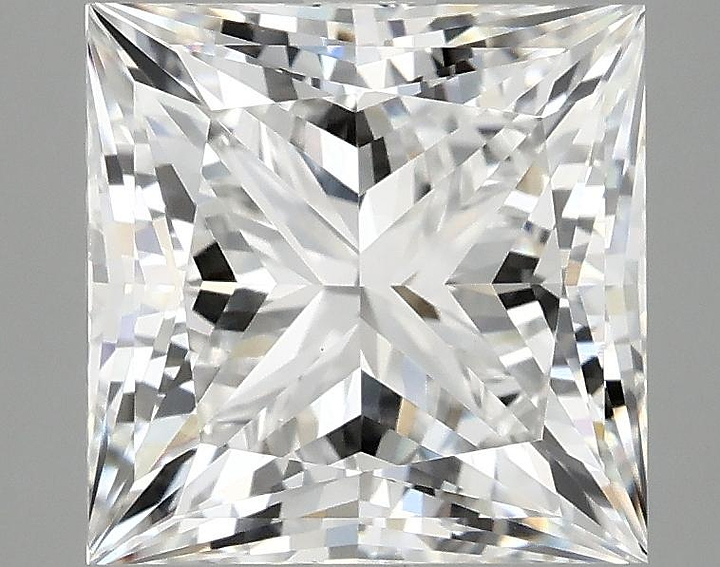 4.16 Carat Princess Shaped Ideal Cut VVS2 IGI Certified Lab Grown Diamond