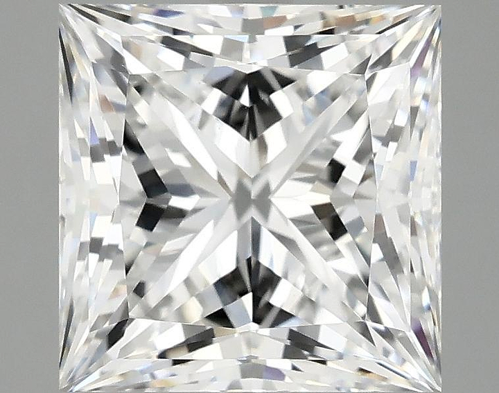 4.09 Carat Princess Shaped Ideal Cut VVS2 IGI Certified Lab Grown Diamond