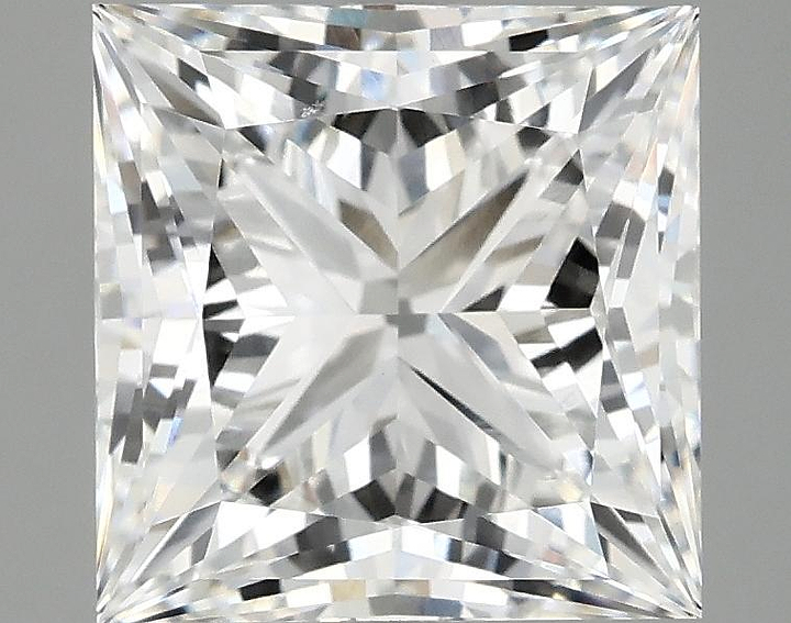 4.06 Carat Princess Shaped Ideal Cut VVS2 IGI Certified Lab Grown Diamond