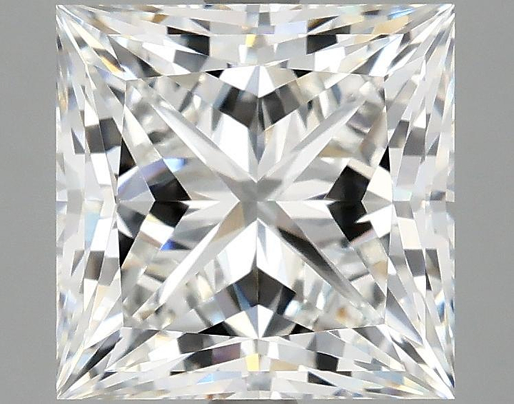 4.06 Carat Princess Shaped Ideal Cut VVS2 IGI Certified Lab Grown Diamond