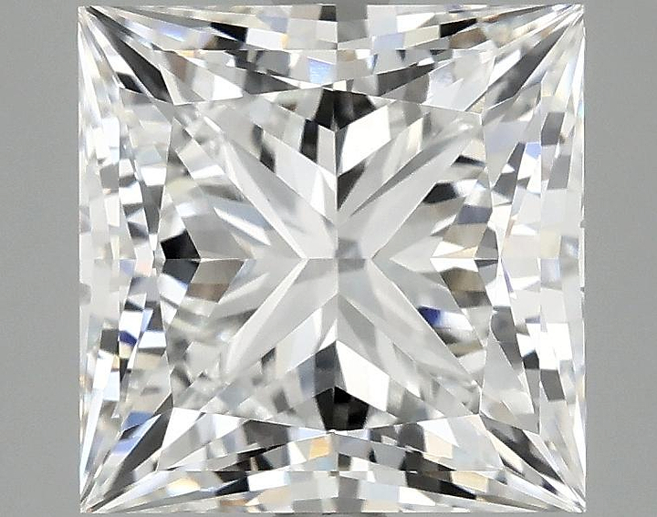 4.09 Carat Princess Shaped Ideal Cut VVS2 IGI Certified Lab Grown Diamond