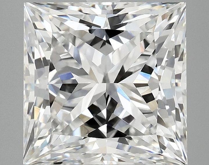 5.14 Carat Princess Shaped Ideal Cut VVS2 IGI Certified Lab Grown Diamond