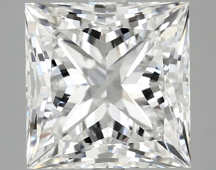 4.19 Carat Princess Shaped Ideal Cut VVS2 IGI Certified Lab Grown Diamond