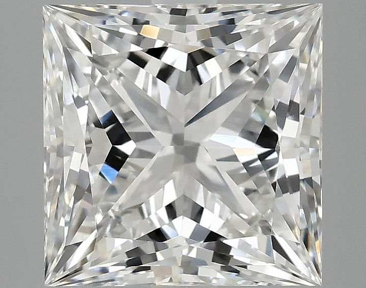 4.14 Carat Princess Shaped Ideal Cut VVS2 IGI Certified Lab Grown Diamond