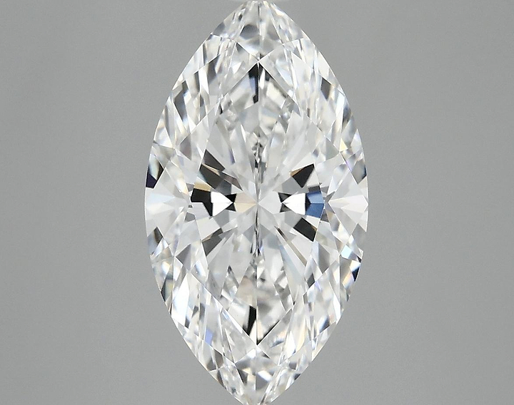 3.05 Carat Marquise Shaped Excellent Cut VVS2 IGI Certified Lab Grown Diamond