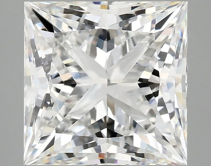 4.04 Carat Princess Shaped Ideal Cut VVS2 IGI Certified Lab Grown Diamond